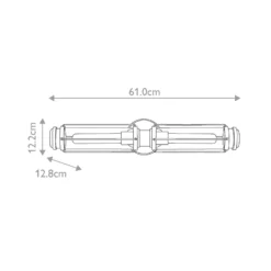 Aplique para baño, latón, 2 luces, altura 61 cm