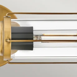 Aplique para baño, latón, 2 luces, altura 61 cm
