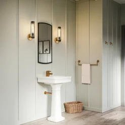 Aplique para baño, latón, 1 luz, altura 35 cm