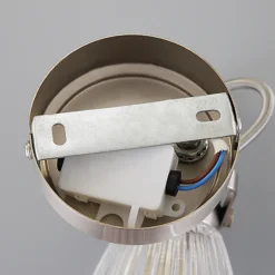 Aplique para baño Lindby Kara, 21 cm de altura, cristal, IP44, G9