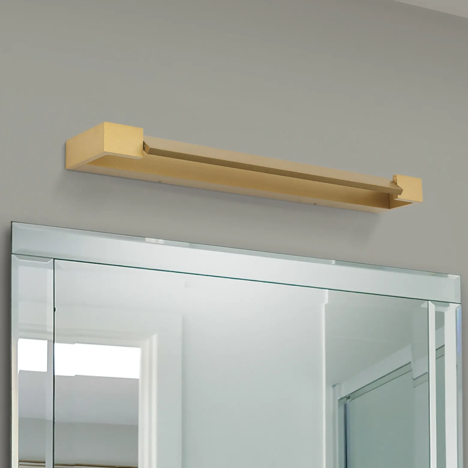 Aplique para baño Marylin LED, longitud 60 cm, dorado, aluminio