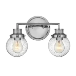 Aplique para baño Poppy, 2 luces, cromo