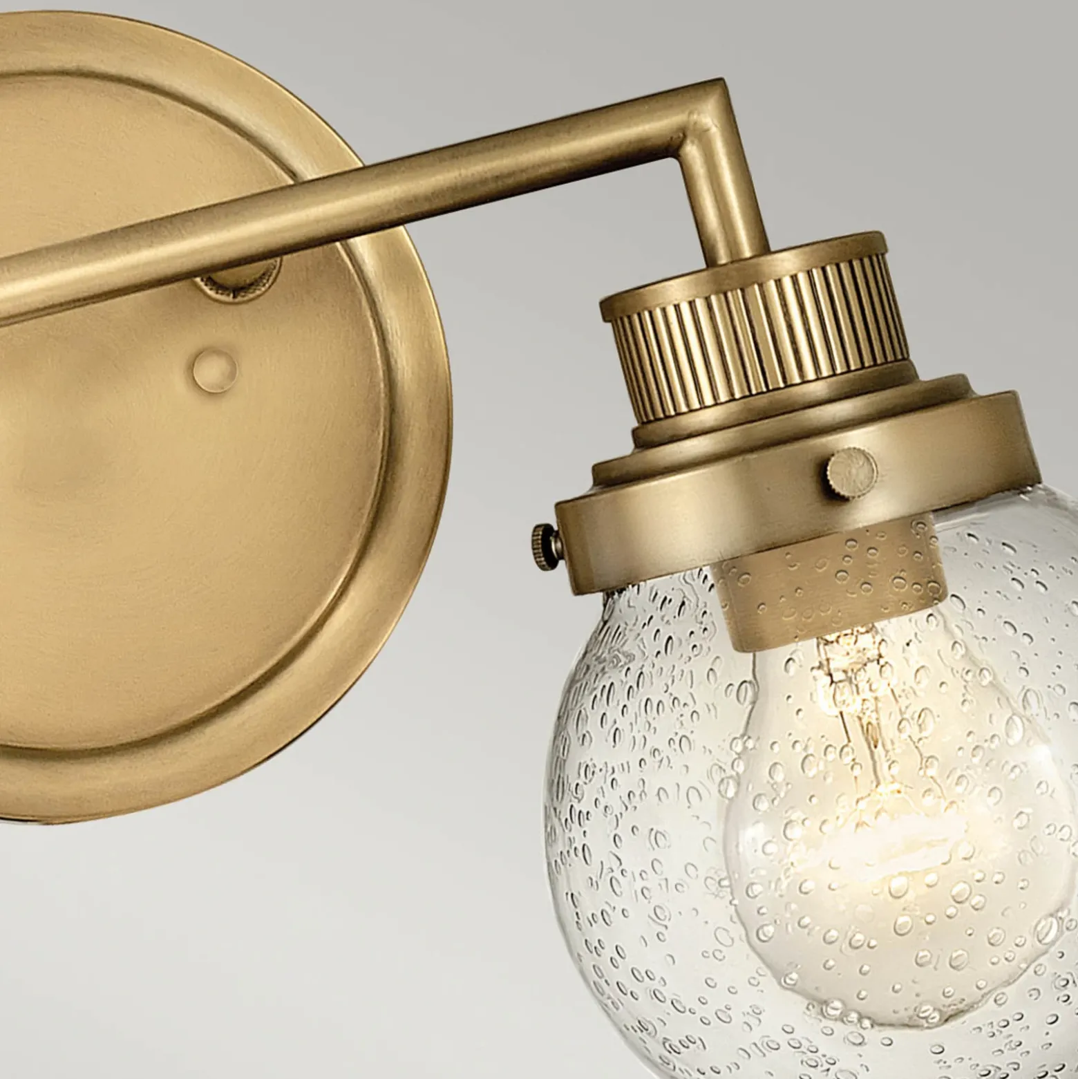 Aplique para baño Poppy, 2 luces, latón