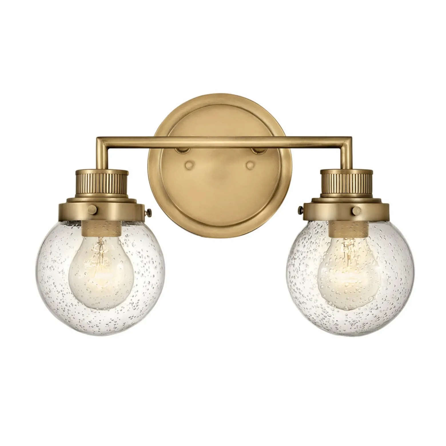 Aplique para baño Poppy, 2 luces, latón