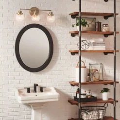 Aplique para baño Poppy, 3 luces, latón