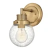 Aplique para baño Poppy, 1 luz, latón