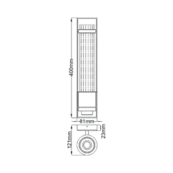 Aplique para baño Wellington1, latón, 1 luz, altura 40 cm