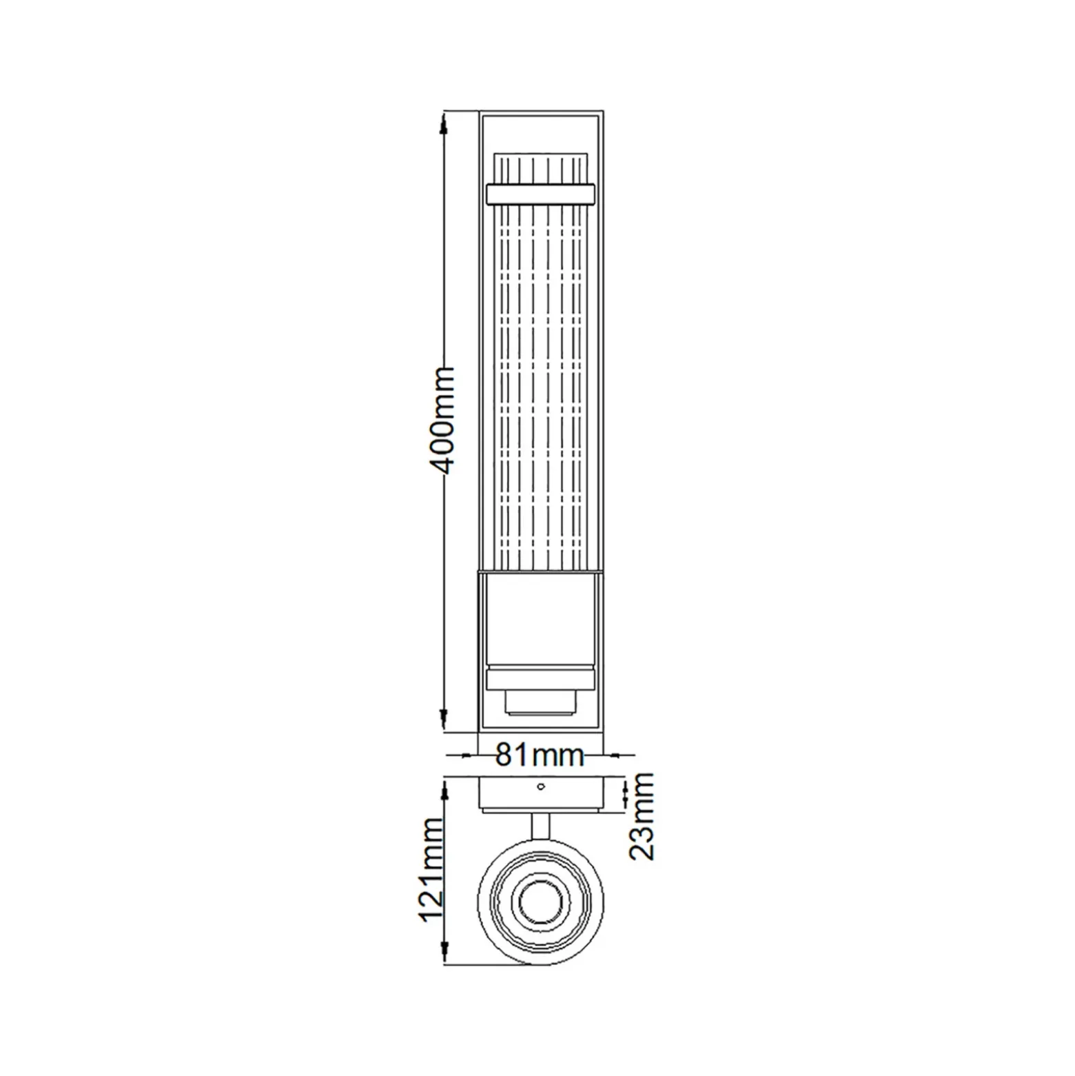 Aplique para baño Wellington1, latón, 1 luz, altura 40 cm