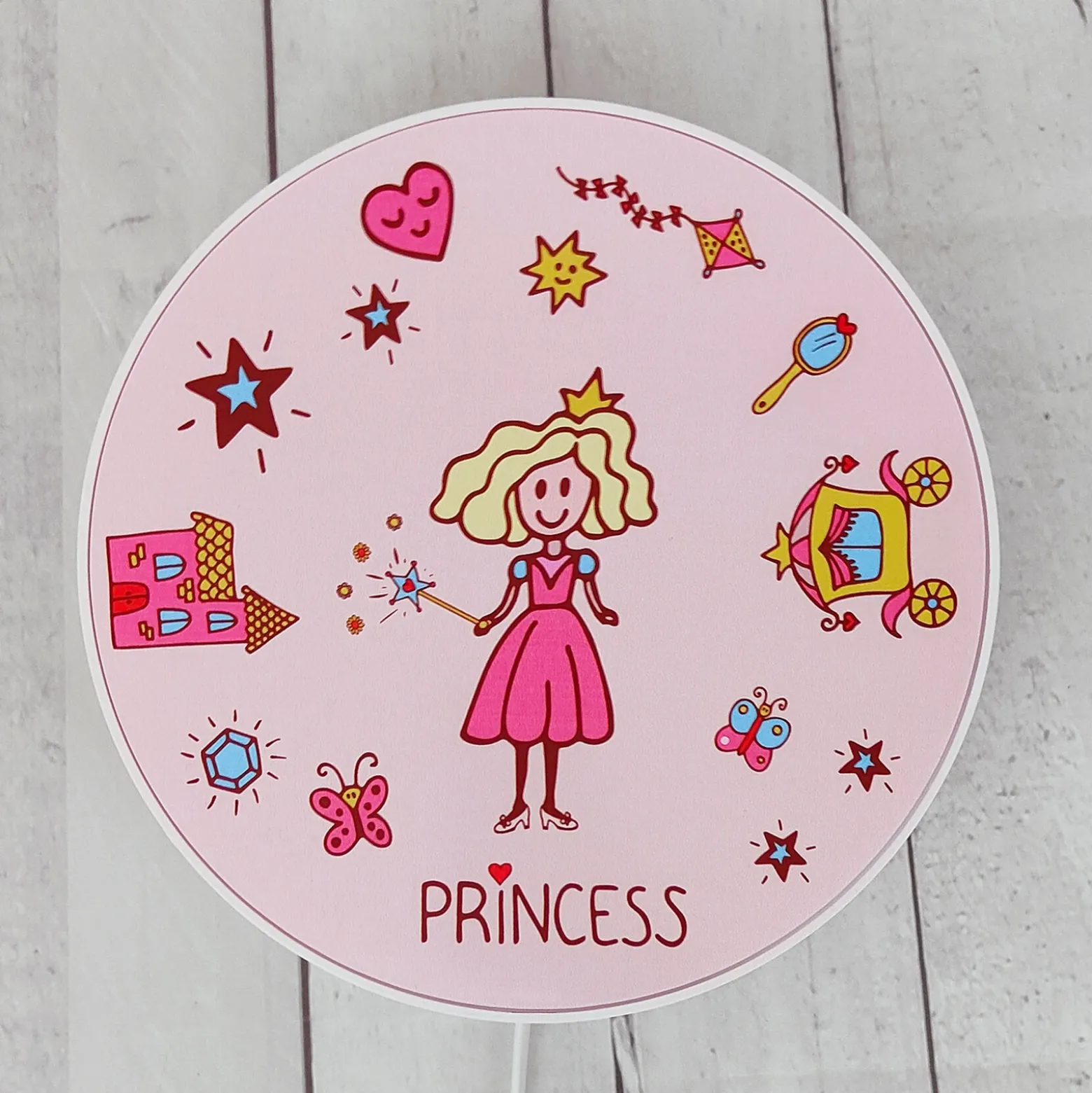 Aplique Princesa con interruptor y enchufe