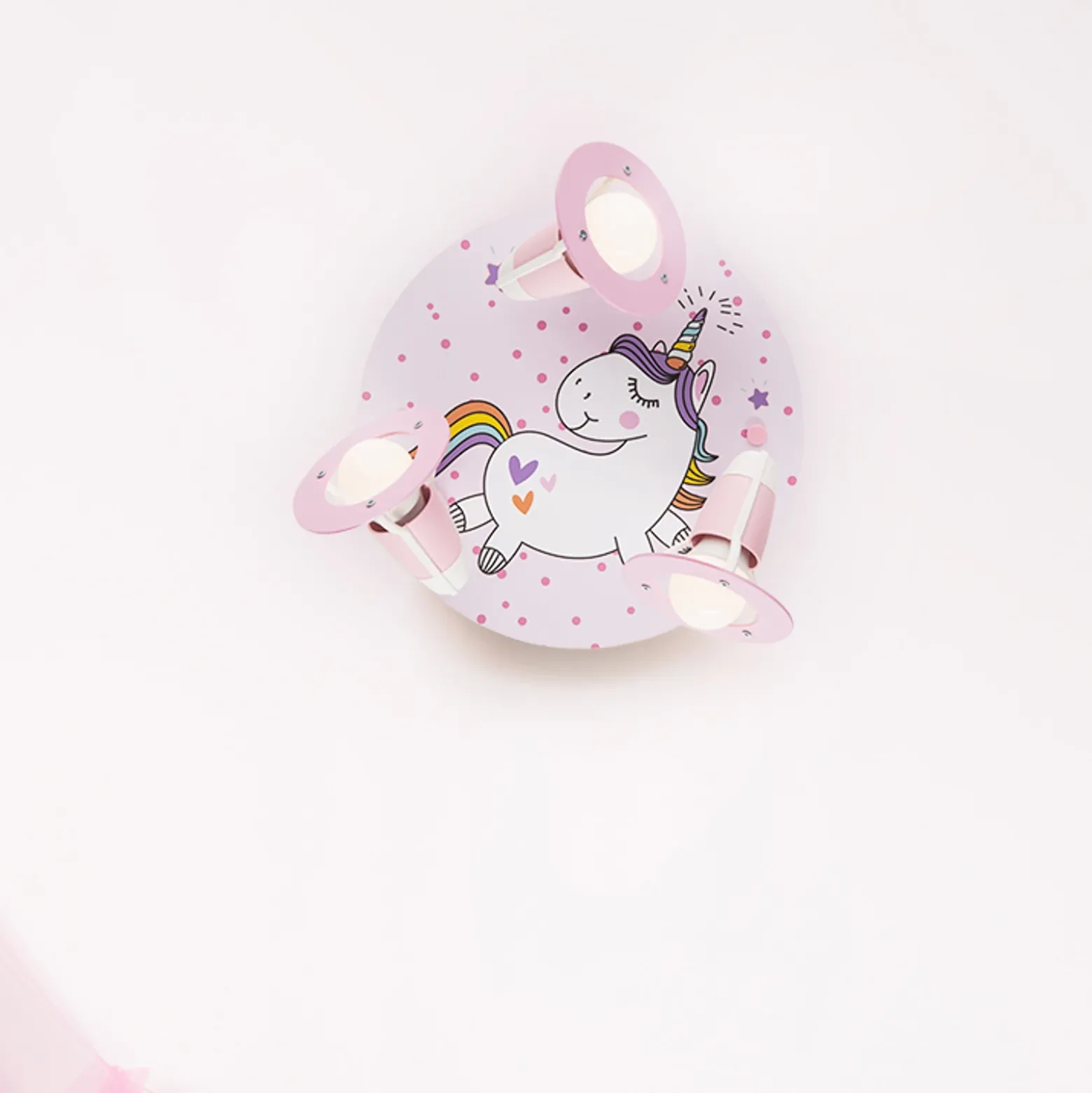 Aplique redondo Unicornio Babsy 3 luces