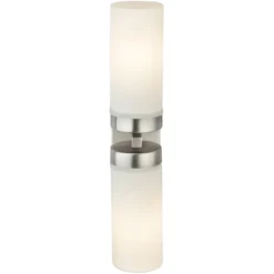 Aplique Space, níquel, 2 luces, IP44