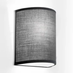 Aplique Ufo con pantalla de lino en gris