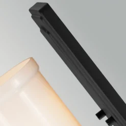 Aplique Vetivene, negro, altura 31 cm, metal, IP44, G9-LED