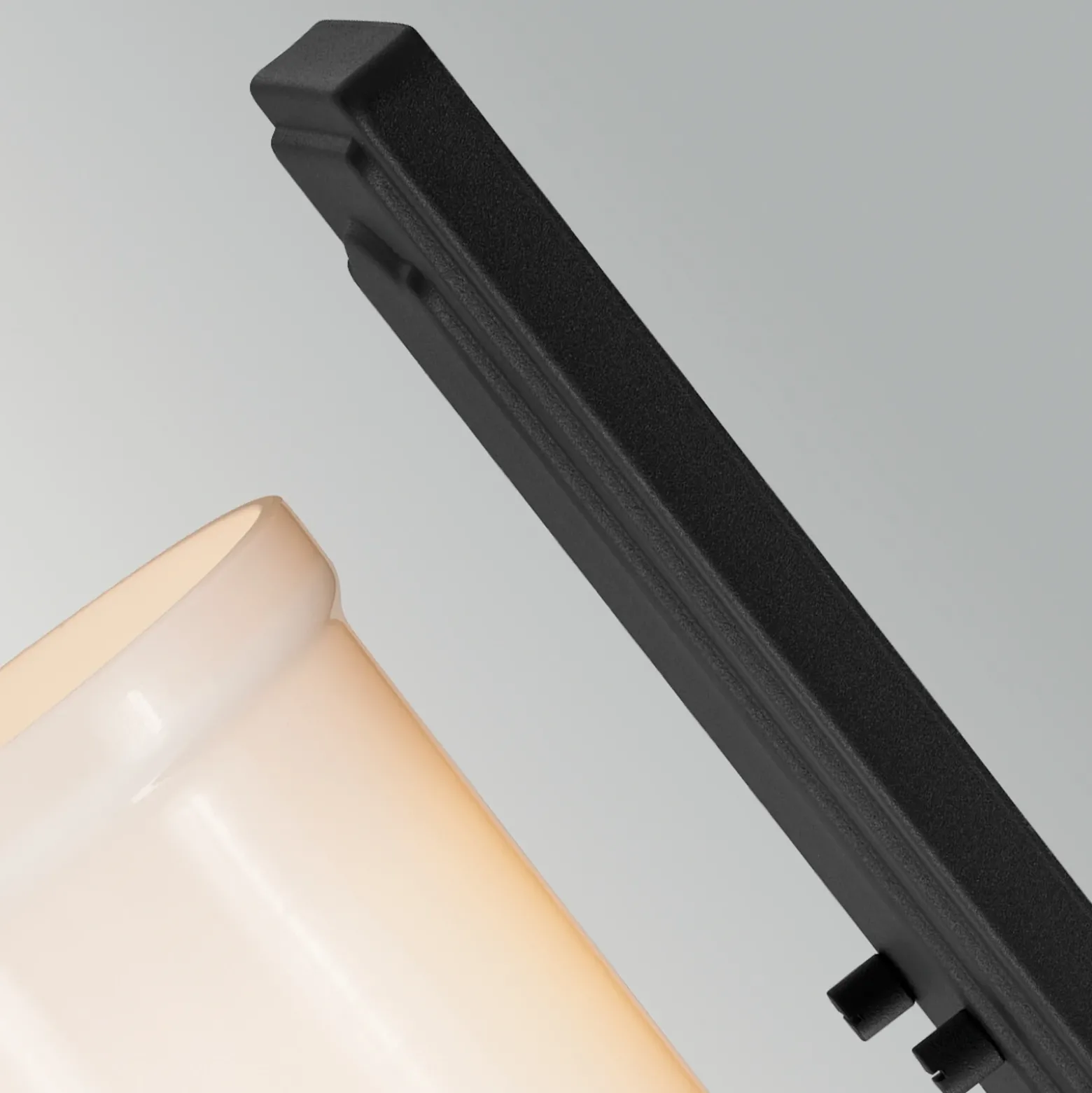 Aplique Vetivene, negro, altura 31 cm, metal, IP44, G9-LED