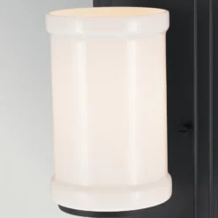 Aplique Vetivene, negro, altura 31 cm, metal, IP44, G9-LED