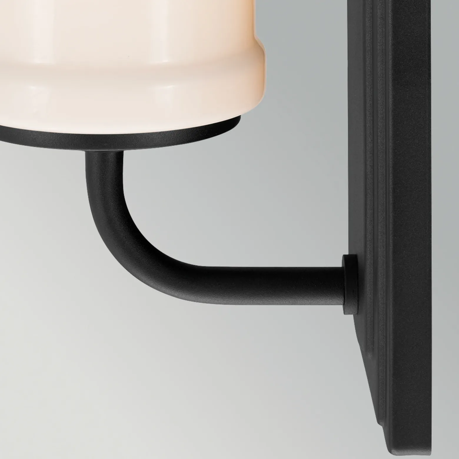Aplique Vetivene, negro, altura 31 cm, metal, IP44, G9-LED