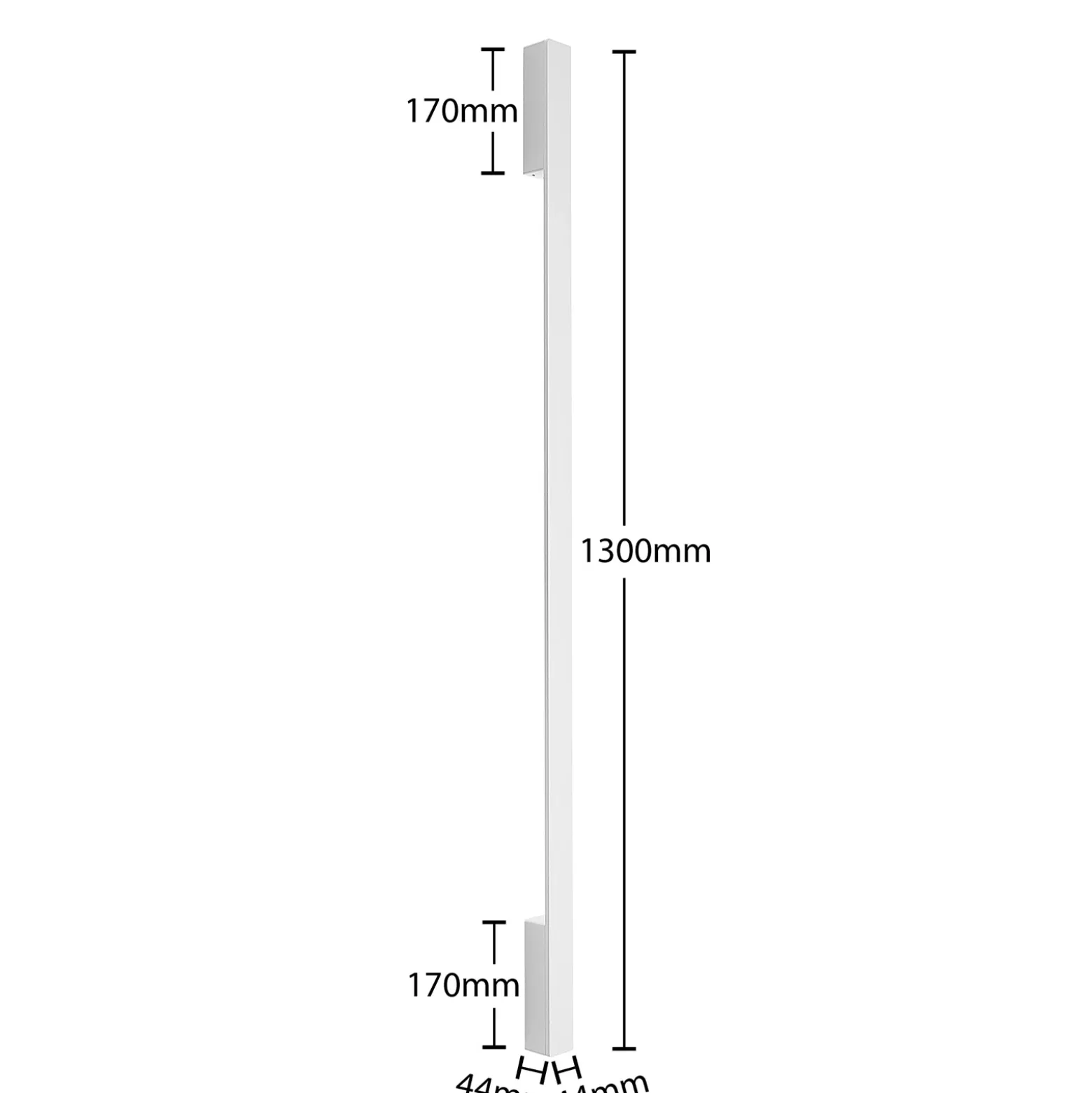 Arcchio Aplique de pared LED Ivano, 130 cm, blanco, aluminio