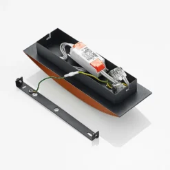 Arcchio Aplique de pared LED Jelle, 27 cm, negro/oro, arriba/abajo