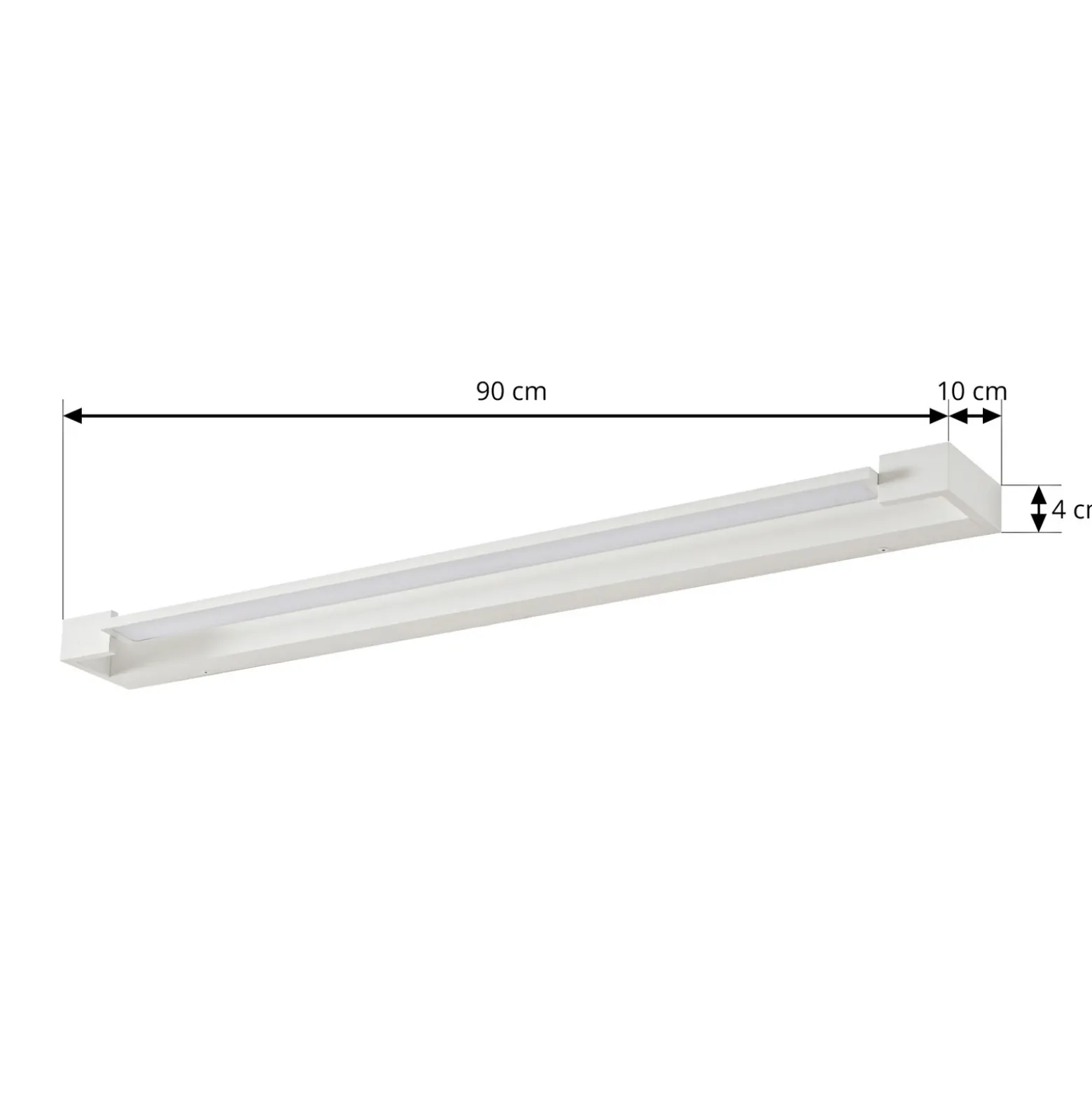 Arcchio Aplique de pared LED Jora, 90 cm, blanco, orientable, IP44