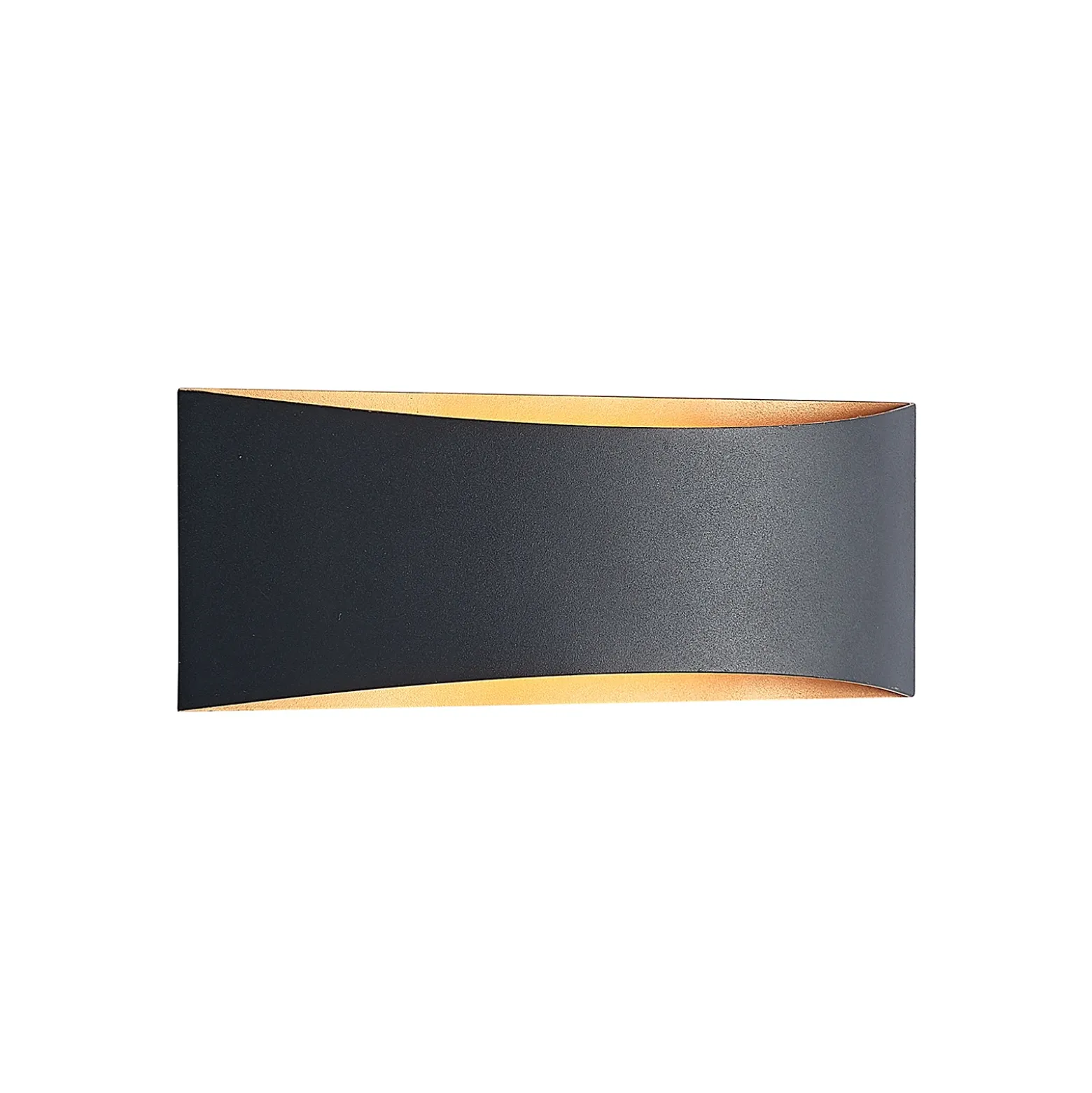 Arcchio Aplique de pared LED Jelle, 27 cm, negro/oro, arriba/abajo