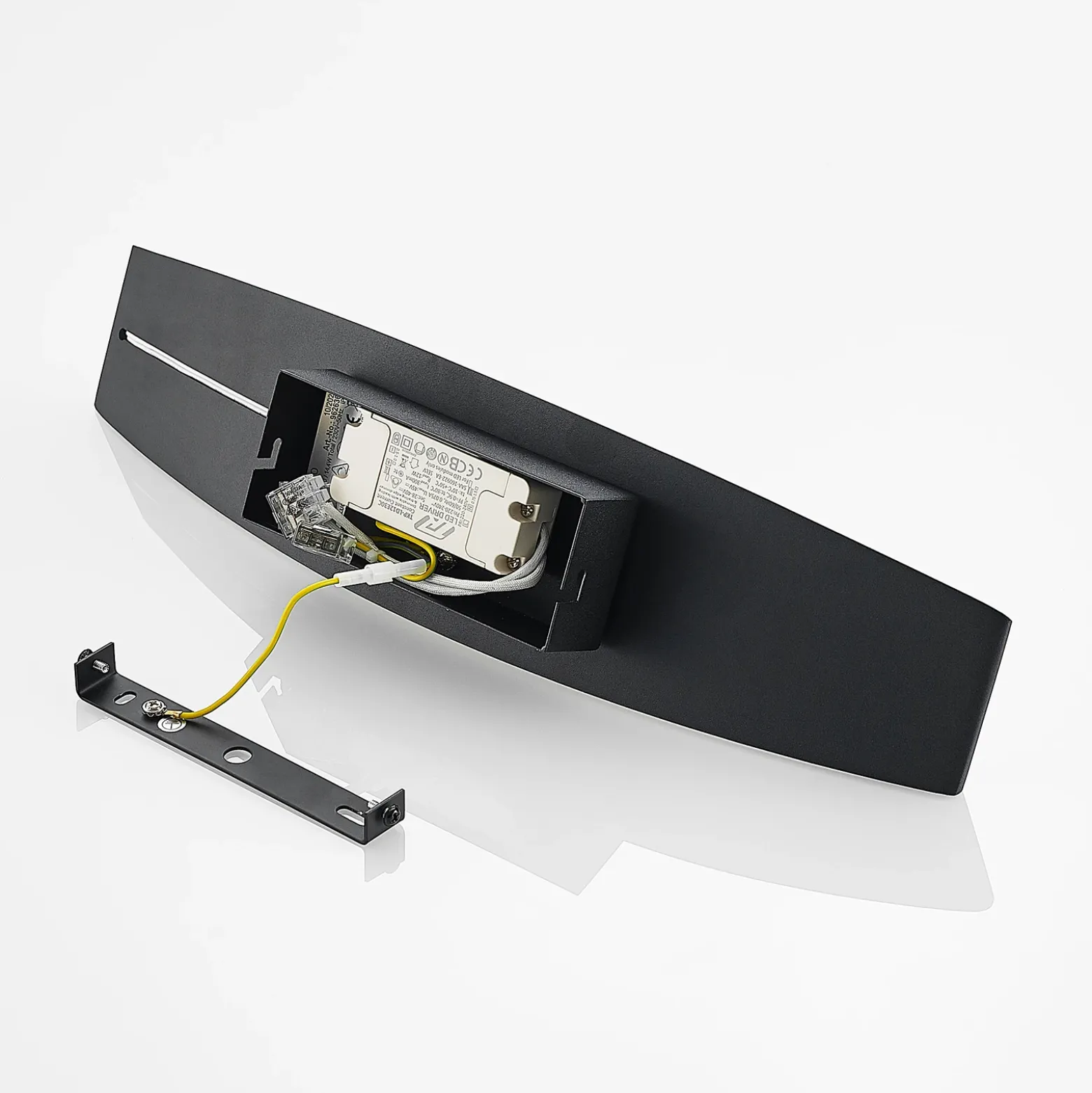 Arcchio Aplique de pared LED Jelle, 44 cm, negro/oro, arriba/abajo