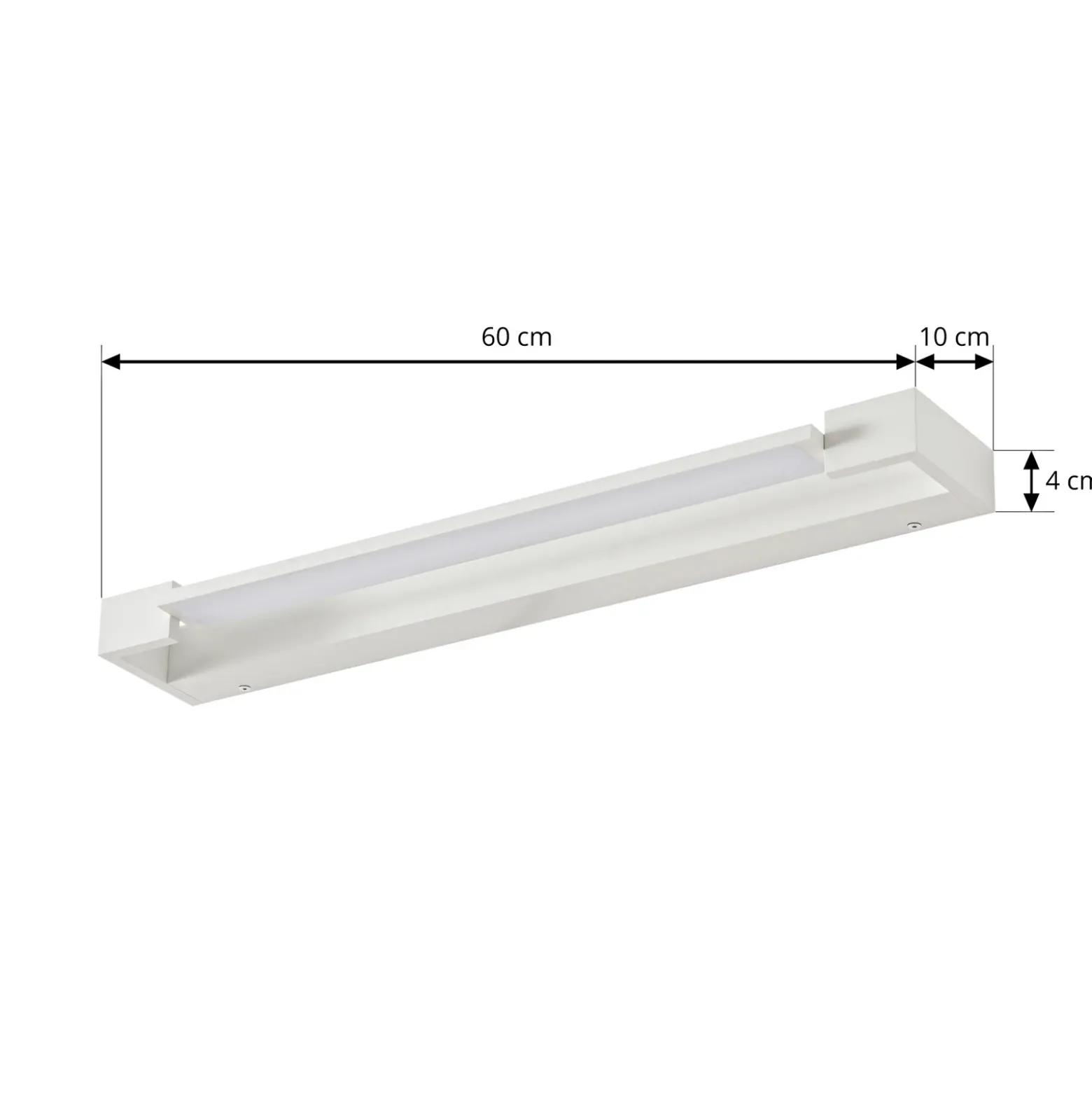 Arcchio Aplique de pared LED Jora, 60 cm, blanco, orientable, IP44