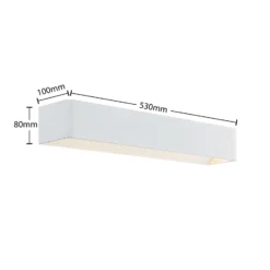 Arcchio Aplique de pared LED Karam, 53 cm, blanco, metal, arriba/abajo