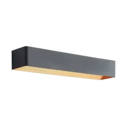 Arcchio Aplique de pared LED Karam, 53 cm, negro, metal, arriba/abajo