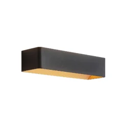 Arcchio Aplique de pared LED Karam, 37 cm, negro, metal, arriba/abajo