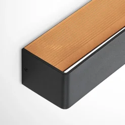 Arcchio Aplique de pared LED Karam, 53 cm, negro, metal, arriba/abajo