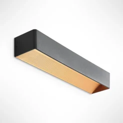 Arcchio Aplique de pared LED Karam, 53 cm, negro, metal, arriba/abajo