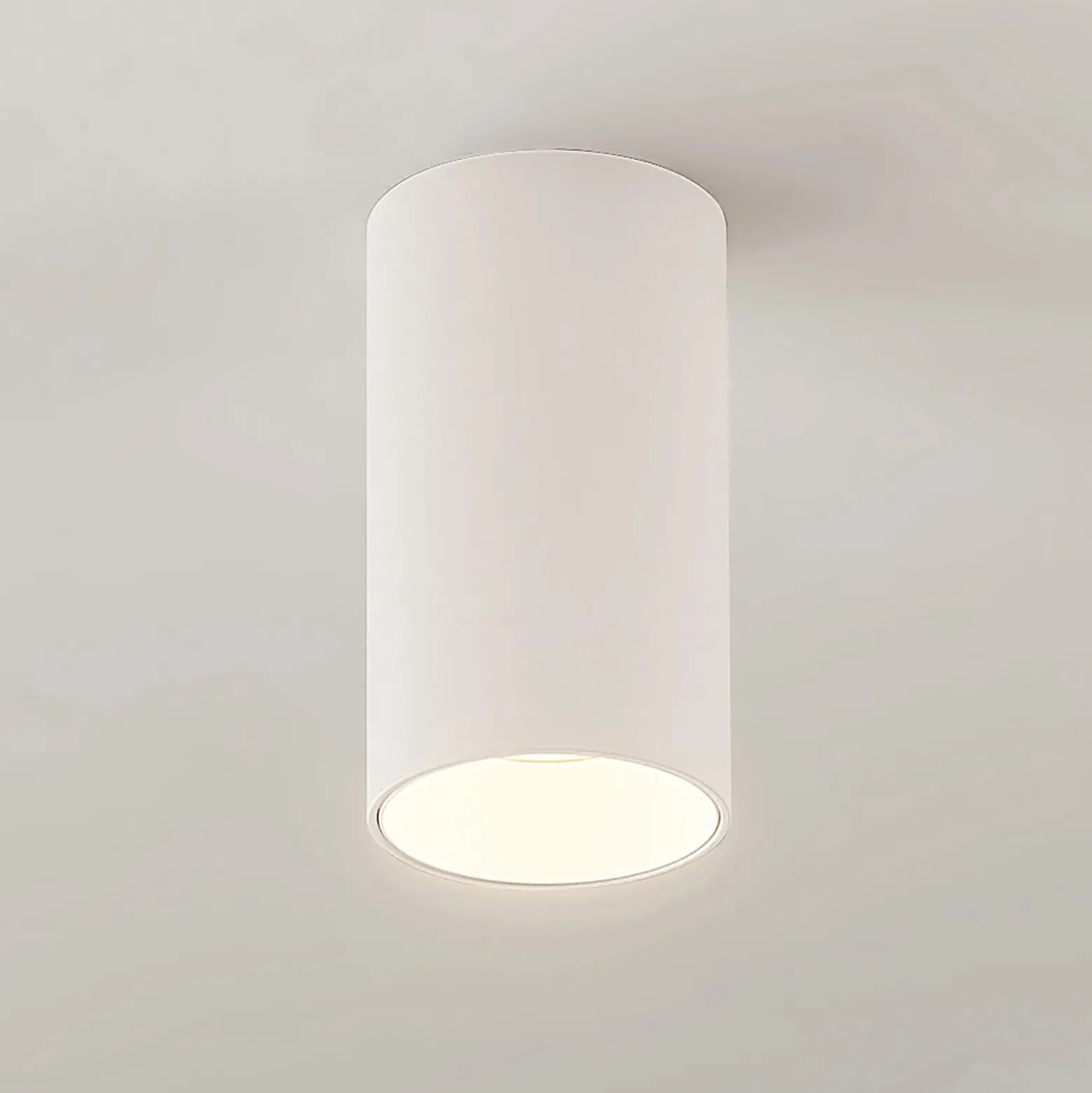 Arcchio Downlight Brinja, blanco, metal, Ø 6 cm, redondo, GU10