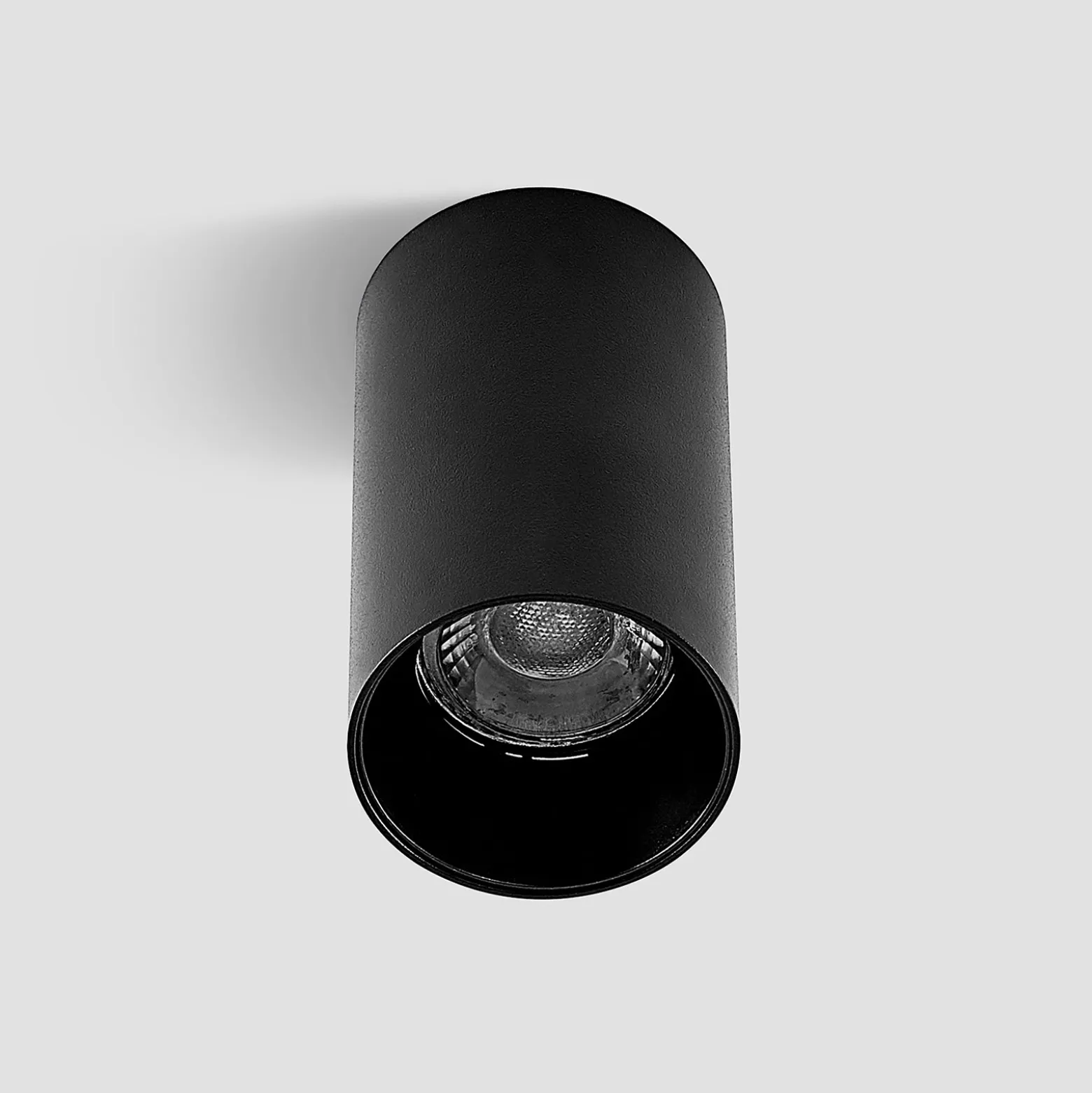 Arcchio Downlight Brinja, negro, metal, Ø 6 cm, redondo, GU10