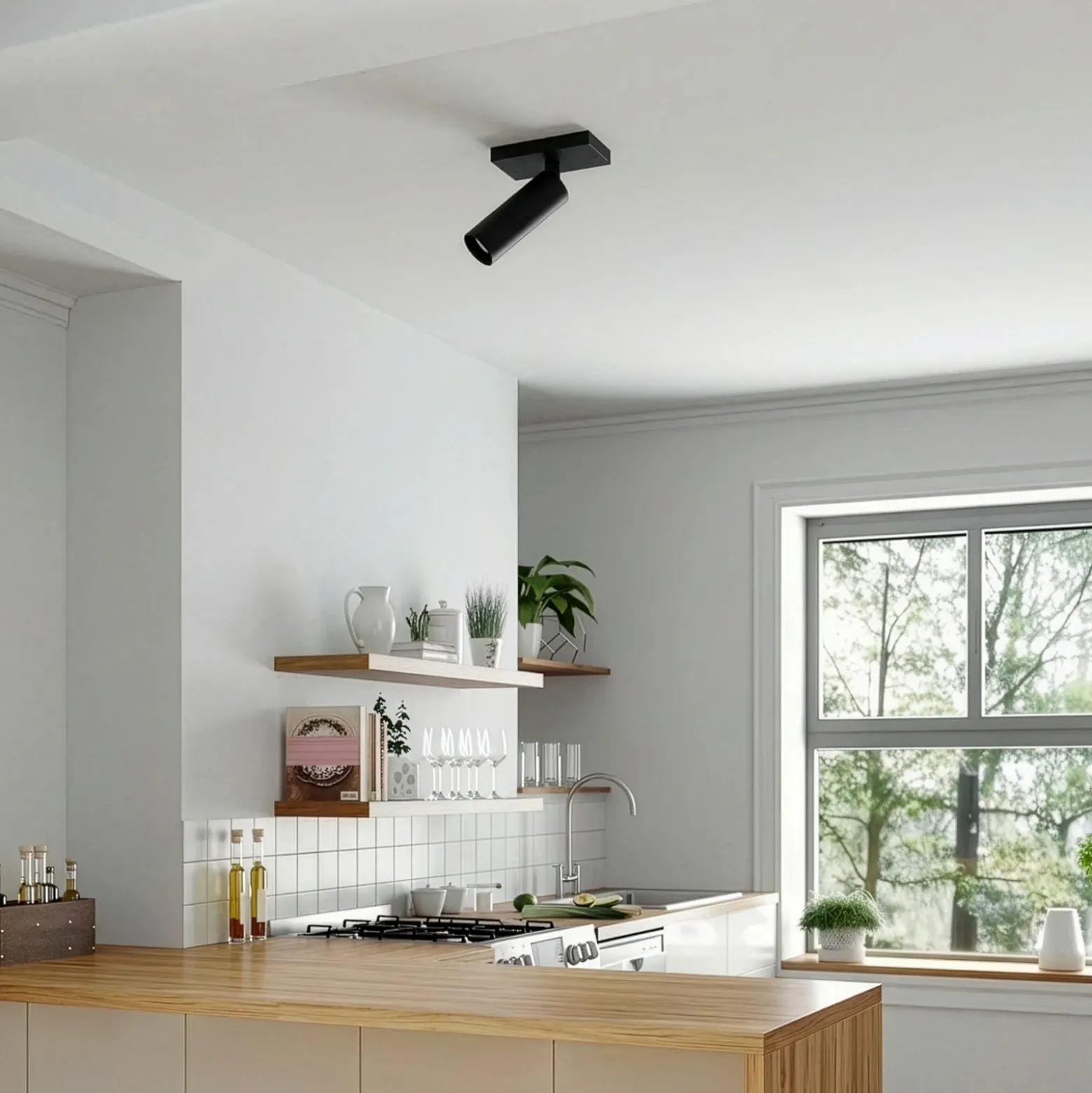 Arcchio Downlight Brinja Slim, negro, 1 luz GU10 MR11