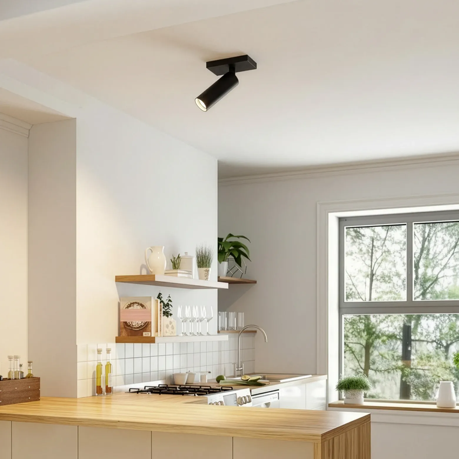 Arcchio Downlight Brinja Slim, negro, 1 luz GU10 MR11