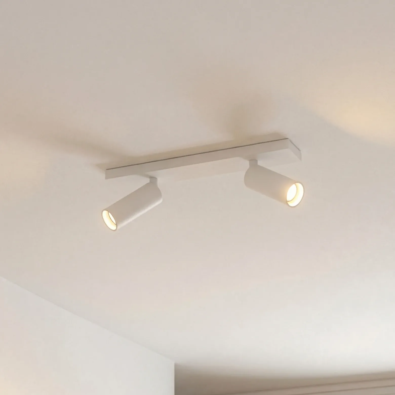 Arcchio Downlight Brinja Slim, blanco, 2 luces, GU10 MR11