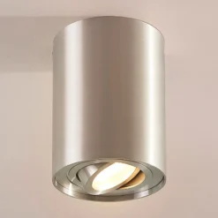 Arcchio downlight de techo Jolina, redondo, gris, 13 cm, metal