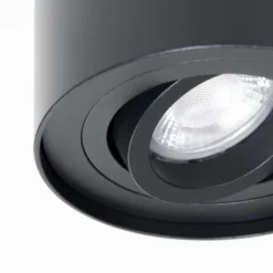 Arcchio downlight de techo Jolina, redondo, antracita, 13 cm, metal