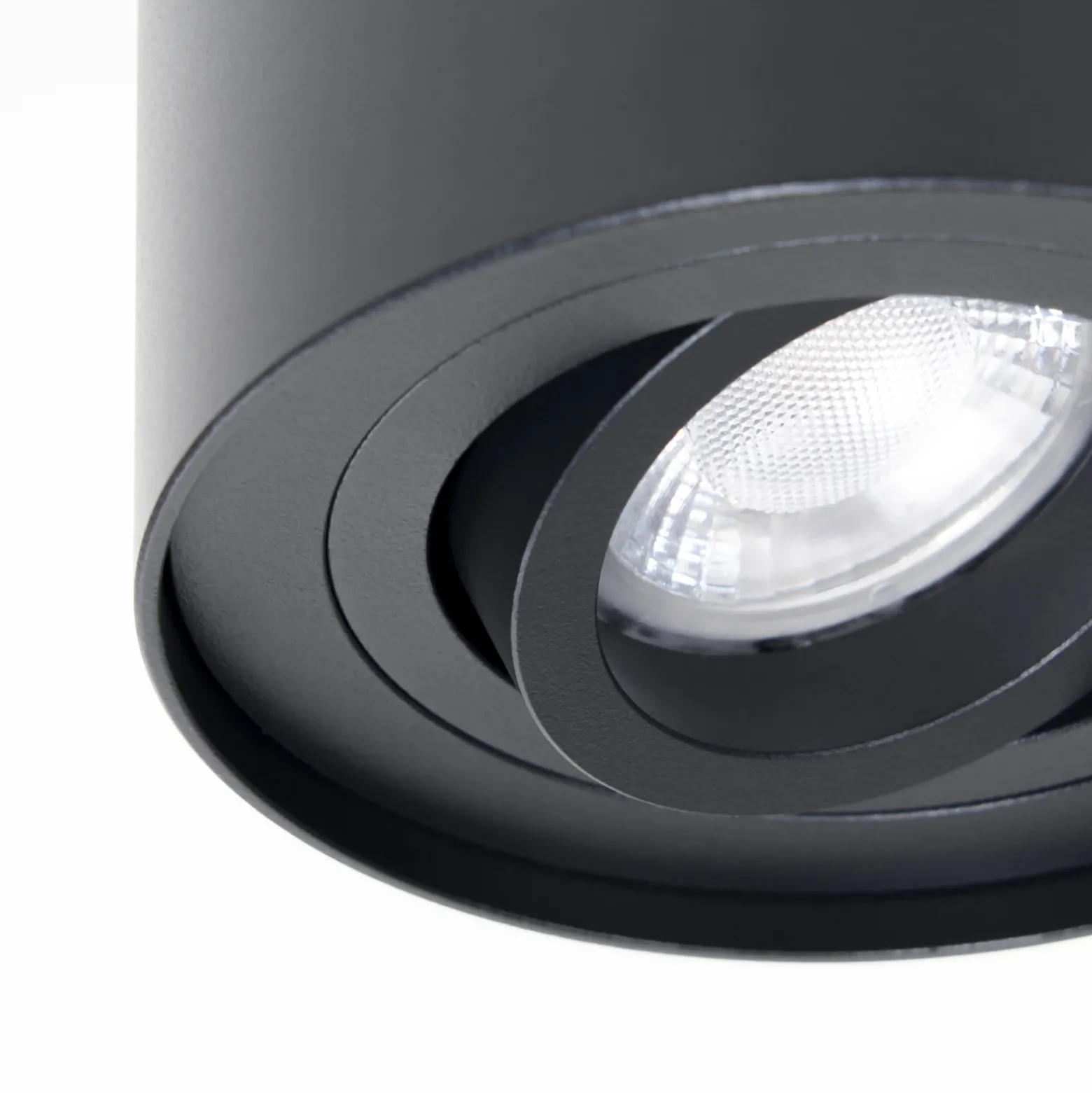Arcchio downlight de techo Jolina, redondo, antracita, 13 cm, metal