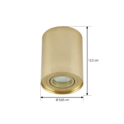 Arcchio downlight de techo Jolina, redondo, dorado, 13 cm, metal