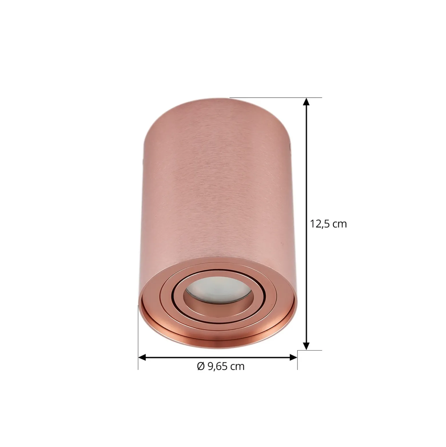 Arcchio downlight de techo Jolina, redondo, cobre, 13 cm, metal