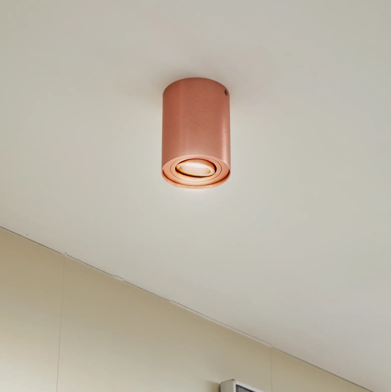 Arcchio downlight de techo Jolina, redondo, cobre, 13 cm, metal
