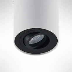 Arcchio downlight de techo Jolina, redondo, blanco/negro, 13 cm, metal