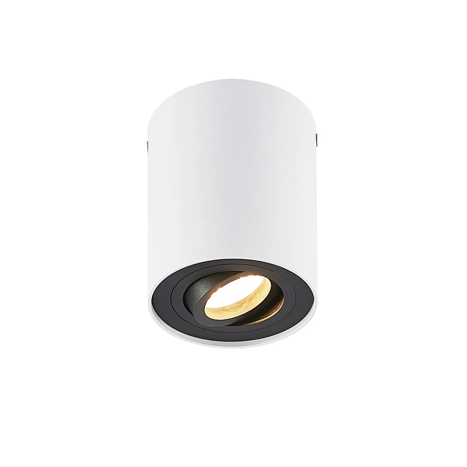 Arcchio downlight de techo Jolina, redondo, blanco/negro, 13 cm, metal