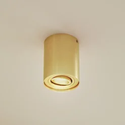 Arcchio downlight de techo Jolina, redondo, dorado, 13 cm, metal