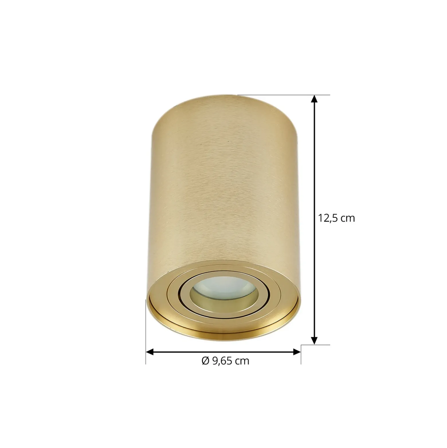Arcchio downlight de techo Jolina, redondo, dorado, 13 cm, metal