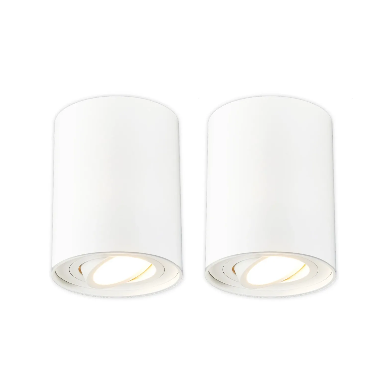 Arcchio downlight de techo Jolina, redondo, blanco, set de 2, aluminio