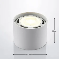 Arcchio downlight de techo Mabel, Ø 12 cm, blanco, metal, GU10