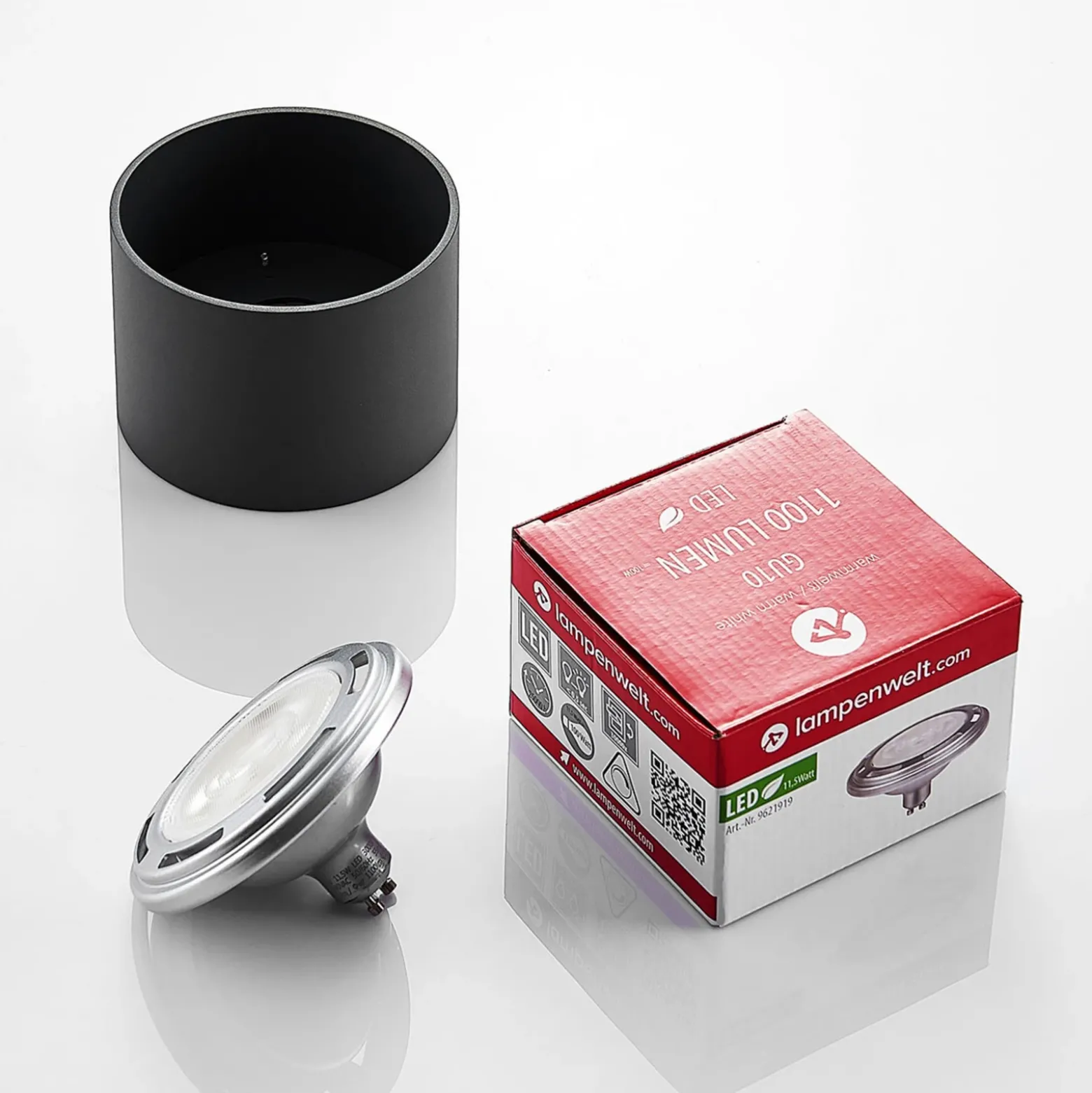 Arcchio downlight de techo Mabel, Ø 12 cm, gris, metal, GU10
