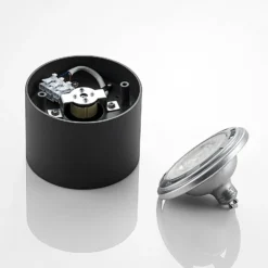Arcchio downlight de techo Mabel, Ø 12 cm, gris, metal, GU10